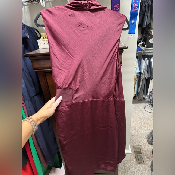 NWT Maroon All Saints Wrap Dress Sz 10 - Picture 4 of 6